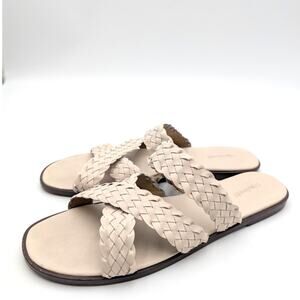 Madewell Trace X Band Sandal Women's Crisscross Straps Ecru Size US9.5 EU40